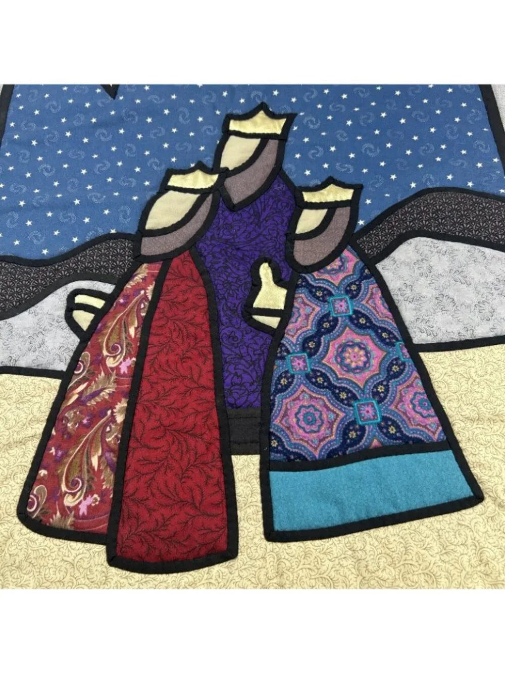 Handmade vintage appliqué